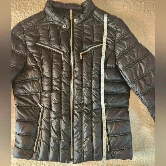 Laundry By Shelli Segal Black and Silver Quilted Jacket, large - Picture 9 of 10
